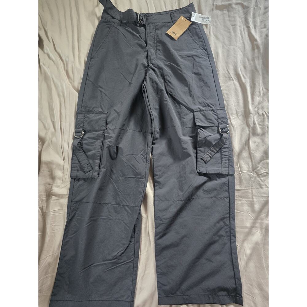 NWT VANS Women’s Cobra Cargo Pants High Rise 26 Imperfect Asphalt Gray Punk Alt
